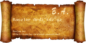 Baszler Arétász névjegykártya